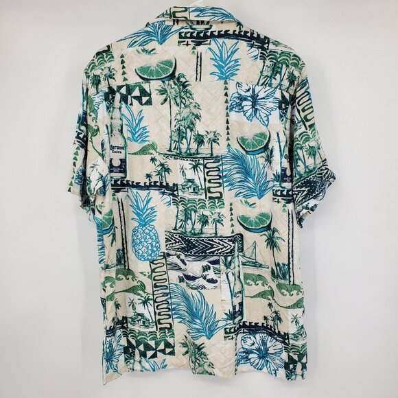 Newport Blue Corona Beer Hawaiian Tropical Short Sleeve Button Down Shirt Large - Picture 3 of 7